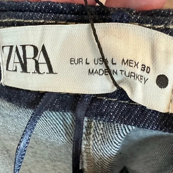 NWT Zara Blue Denim Midi Bustier Corset Party Dress Medium - Picture 16 of 16